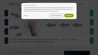 
                            8. WordPress-Schnellinstallation auf einem Webhosting ... - Host Europe