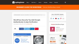 
                            5. WordPress Security Tip: Add Google Authenticator 2-step Verification