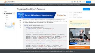 
                            7. Wordpress Send User's Password - Stack Overflow