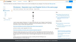 
                            6. Wordpress - Separate Log in and Register forms in the ...