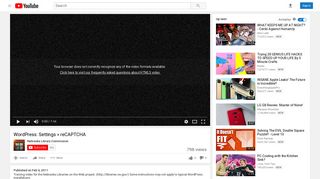 
                            8. WordPress: Settings » reCAPTCHA - YouTube