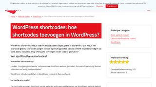 
                            4. WordPress shortcodes: hoe shortcodes toevoegen in WordPress?