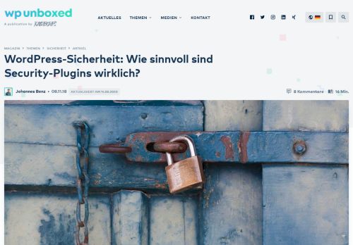 
                            2. WordPress-Sicherheit: Wie sinnvoll sind Security-Plugins wirklich?