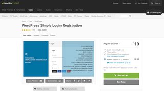 
                            4. WordPress Simple Login Registration by codeatomic | CodeCanyon