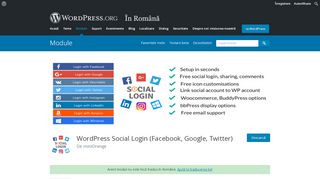 
                            7. WordPress Social Login (Facebook, Google, Twitter) | WordPress.org