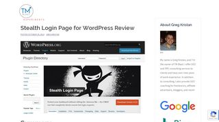 
                            13. WordPress Stealth Login Plugin Review - TM Blast