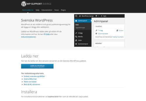 
                            10. WordPress Sverige - Ladda ner Svenska WordPress