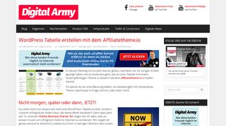 
                            8. WordPress Tabelle erstellen mit dem Affiliatetheme.io - Digital Army Blog