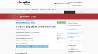 
                            7. wordpress temp URL to correct domain name | InMotion Hosting