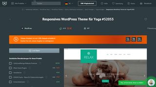 
                            9. WordPress Theme #52053 für Yoga - TemplateMonster