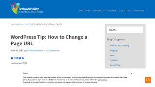 
                            8. Wordpress Tip #1: How to Change a Page URL