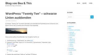 
                            12. WordPress “Twenty Ten” – schwarze Linien ausblenden – Blog von ...