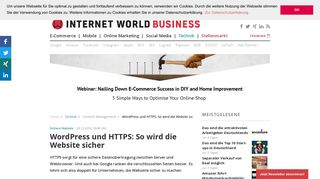 
                            3. WordPress und HTTPS: So wird die Website sicher - internetworld.de