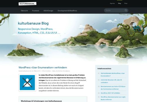 
                            8. WordPress »User Enumeration« verhindern | kulturbanause® blog