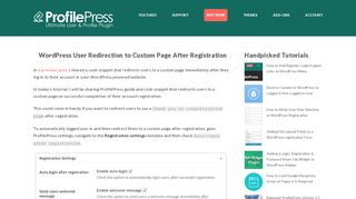 
                            10. WordPress User Redirection / Auto Login After Registration