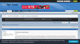 
                            11. Wordpress verlangt ftp Zugang - Synology Forum