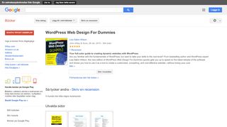 
                            12. WordPress Web Design For Dummies - Google böcker, resultat