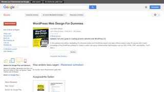 
                            7. WordPress Web Design For Dummies - Google Books-Ergebnisseite