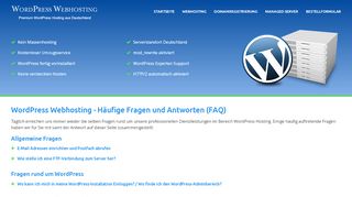 
                            4. WordPress Webhosting FAQ