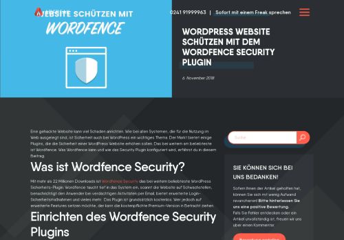 
                            13. WordPress Website schützen mit dem Wordfence Security Plugin - Wplo