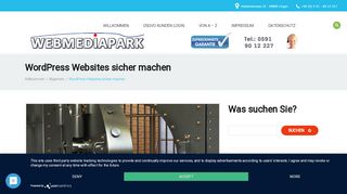 
                            7. WordPress Websites sicher machen - Webmediapark Emsland