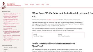 
                            13. WordPress: Weiße Seite im Admin-Bereich oder nach Installation von ...