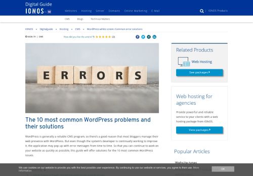 
                            10. WordPress white screen: Common error solutions - 1&1 IONOS