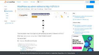 
                            7. WordPress wp-admin redirect to http://127.0.0.1/ - Stack Overflow