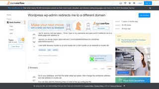 
                            1. Wordpress wp-admin redirects me to a different domain - Stack Overflow
