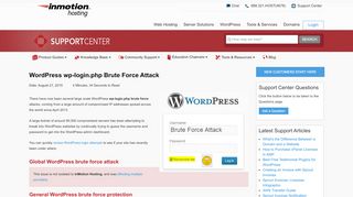 
                            9. WordPress wp-login.php Brute Force Attack | InMotion Hosting