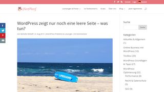 
                            11. WordPress zeigt nur noch eine leere Seite – was tun? - HootProof