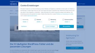 
                            9. WordPress zeigt nur weiße Seite: Lösung typischer Fehler - 1&1 ...