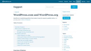 
                            12. WordPress.com and WordPress.org — Support — WordPress.com