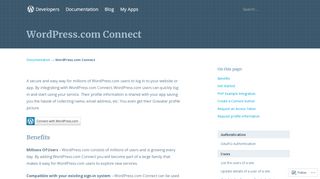 
                            13. WordPress.com Connect | Developer Resources