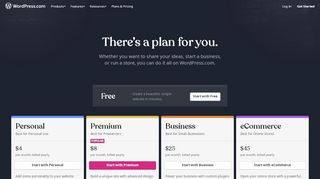 
                            11. WordPress.com Plans and Pricing – Get Started for Free Today!