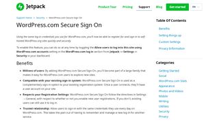 
                            11. WordPress.com Secure Sign On - Jetpack