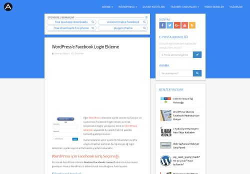 
                            11. WordPress'e Facebook Login Ekleme - Adobewordpress