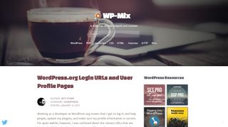 
                            9. WordPress.org Login URLs and User Profile Pages | WP-Mix