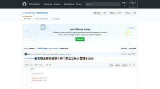 
                            7. WordPress/user.php at master · WordPress/WordPress · GitHub