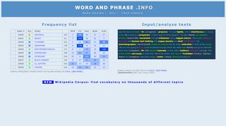 
                            12. Words and phrases: frequency, genres, collocates, concordances ...