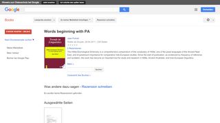 
                            7. Words beginning with PA - Google Books-Ergebnisseite