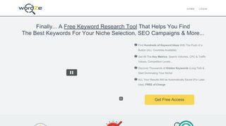 
                            2. WordZe - Free Keyword Research Tool: Get Key Metrics & More