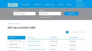 
                            5. Work at home jobs Jobs at SYKES JOBS