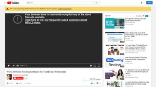 
                            5. Work At Home Testing Software for TestBirds (Worldwide) - YouTube