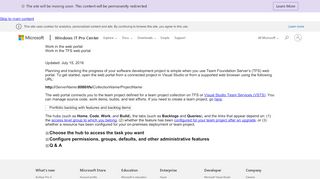 
                            4. Work in the TFS web portal - TechNet - Microsoft
