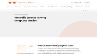 
                            12. Work-Life Balance in Hong Kong Case Studies | Community Business