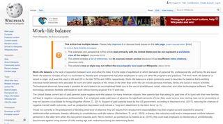 
                            12. Work–life balance - Wikipedia