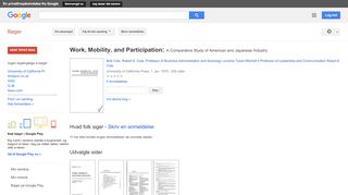 
                            8. Work, Mobility, and Participation: A Comparative Study of American ... - Resultat for Google Books