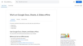 
                            5. Work on Google Docs, Sheets, & Slides offline - Computer - Docs ...