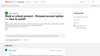 
                            3. Work or school account - Personal account option => how to ...